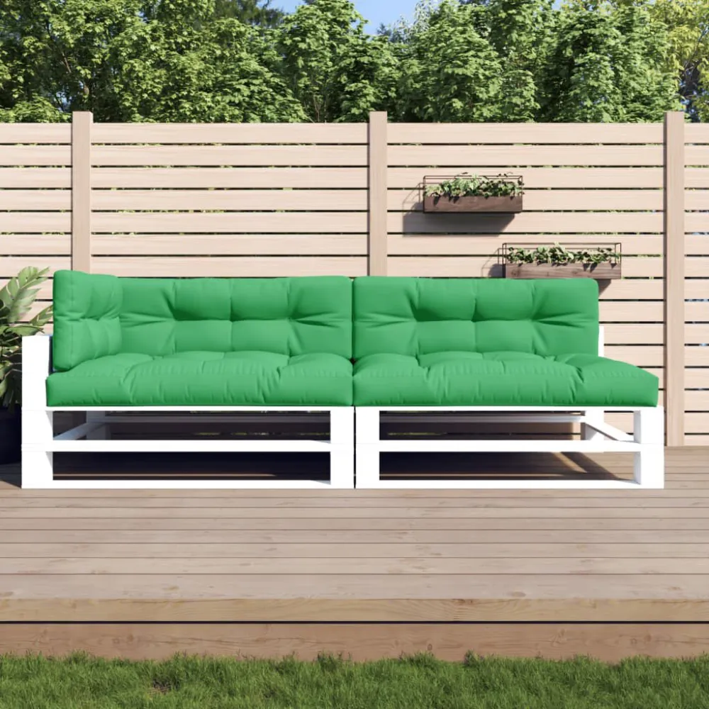 Cuscini per Pallet 5 pz Verdi Tessuto con Sistema di Montaggio Rapido