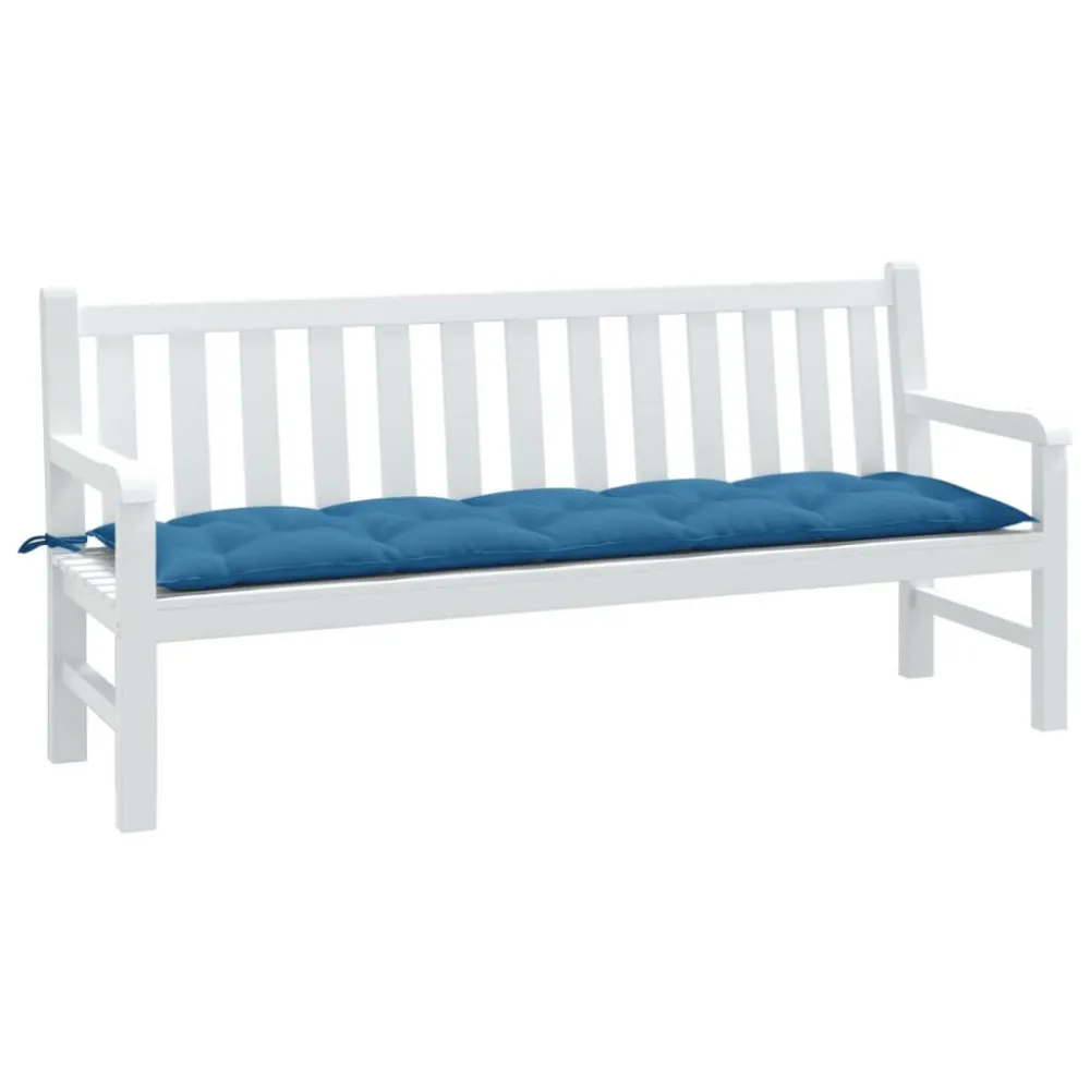 Cuscino Panca da Giardino Blu Mélange 180x50x7 cm Tessuto | Pieghevole e Leggera