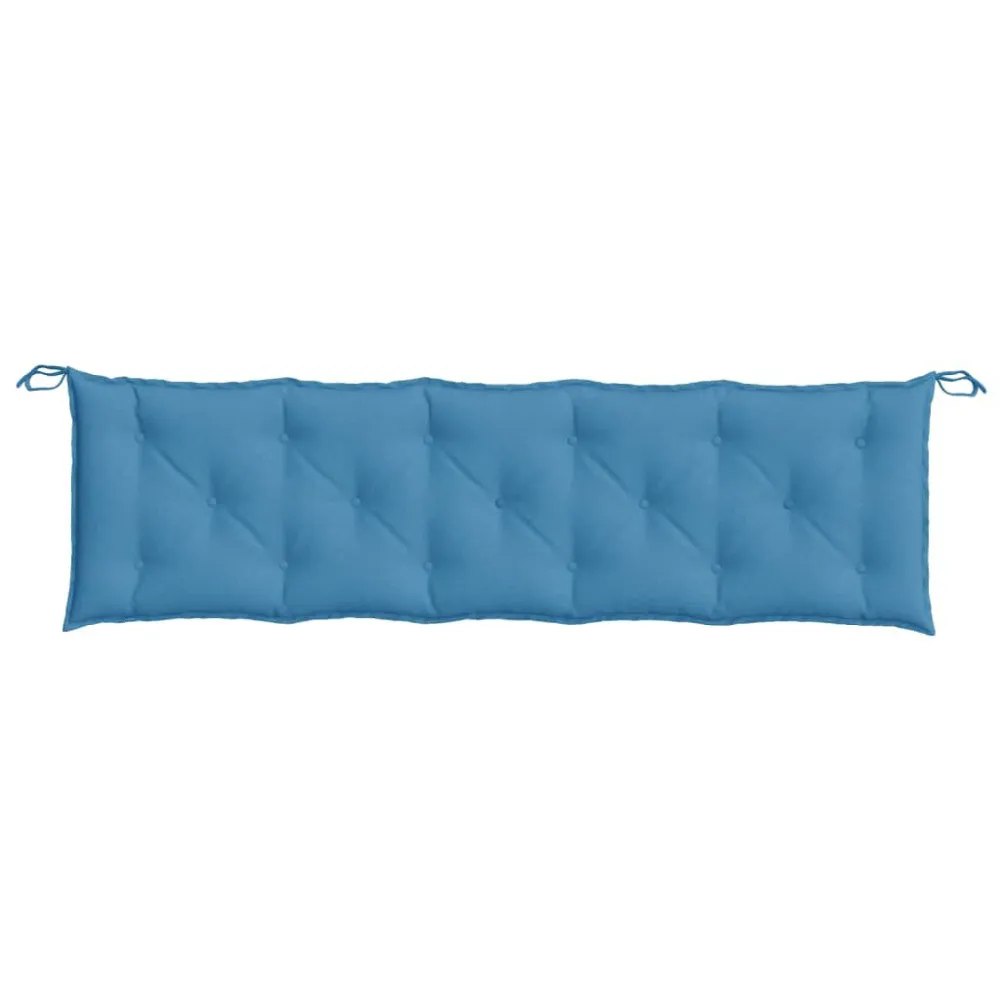 Cuscino Panca da Giardino Blu Mélange 180x50x7 cm Tessuto | Pieghevole e Leggera