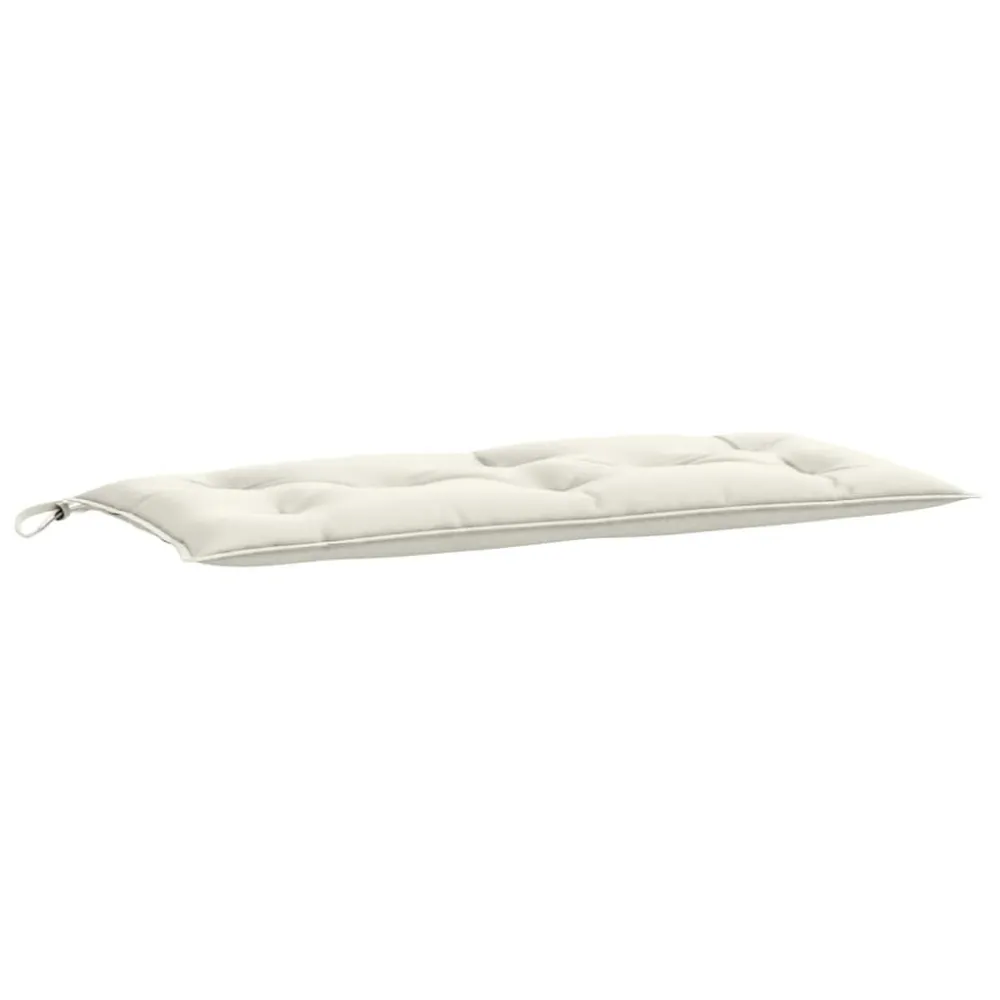 Cuscino Panca Giardino Crema Mélange 100x50x7 cm Tessuto per Giardino e Spiaggia