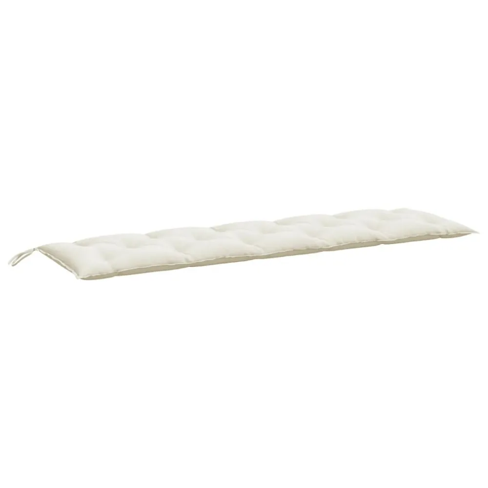 Cuscino Panca da Giardino Crema Mélange 180x50x7 cm Tessuto per Relax all'Aperto