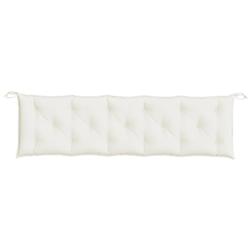 Cuscino Panca da Giardino Crema Mélange 180x50x7 cm Tessuto per Relax all'Aperto