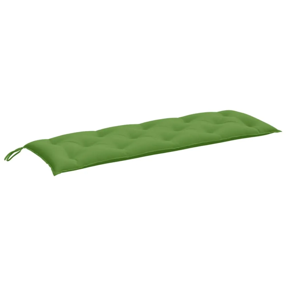 Cuscino Panca da Giardino Verde Mélange 150x50x7 cm Tessuto con Cuscino Estraibile