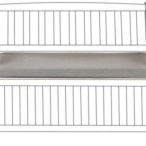 Cuscino panchina da giardino grigio palese 108 x 45 cm SOVANA