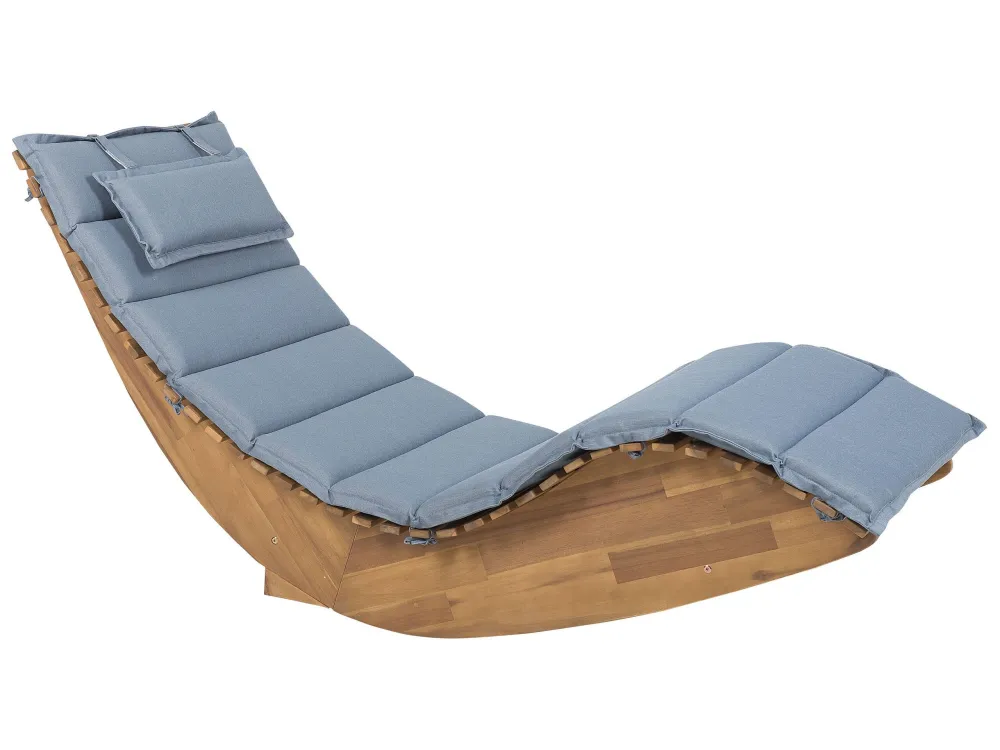 Cuscino per lettino da giardino BRESCIA blu 180 x 60 x 5 cm per Giardino e Spiaggia