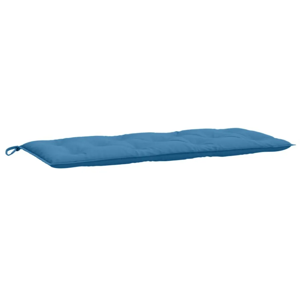Cuscino per Panca da Giardino Blu Mélange 120x50x7cm Tessuto | Pieghevole e Leggera