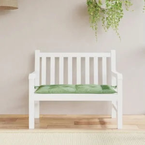 Cuscino per panca da giardino modello foglie tessuto 110x50x7 cm Colori Vivaci