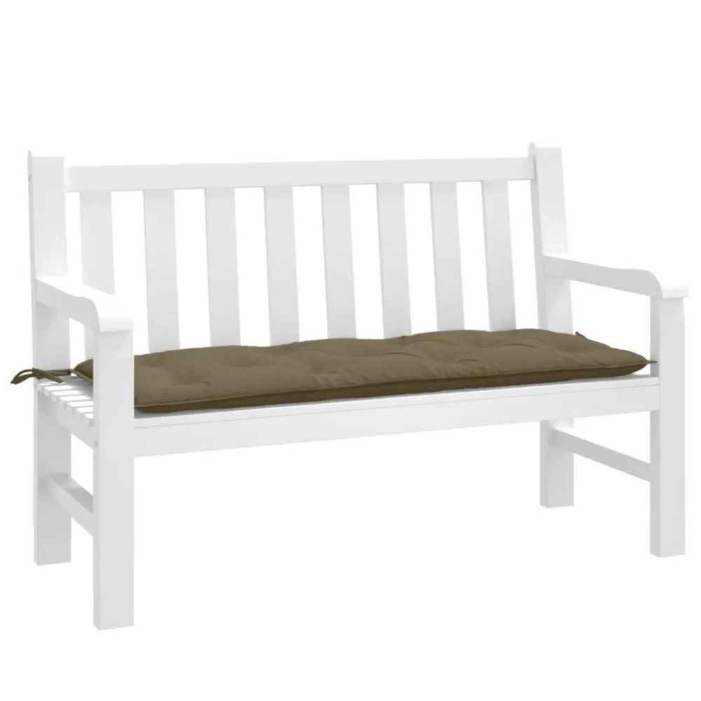 Cuscino per Panca da Giardino Tortora Mélange 120x50x7cm | Pieghevole e Leggera