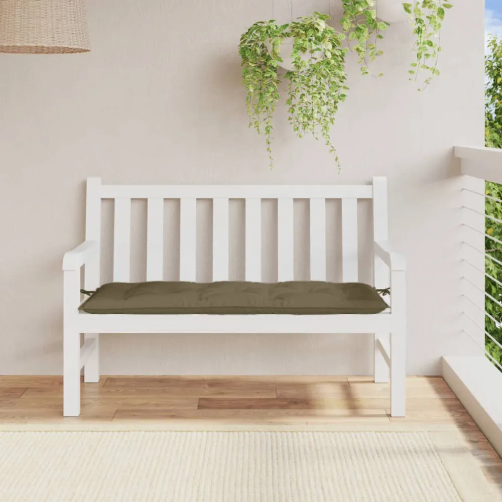 Cuscino per Panca da Giardino Tortora Mélange 120x50x7cm | Pieghevole e Leggera