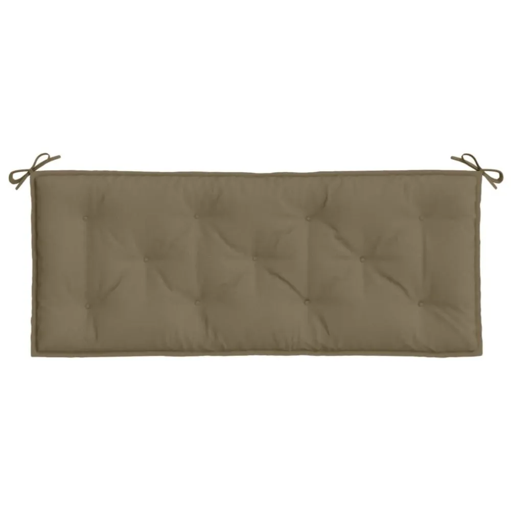 Cuscino per Panca da Giardino Tortora Mélange 120x50x7cm | Pieghevole e Leggera