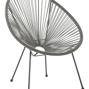 Design Esclusivo Garden Chair ACAPULCO II PE Rattan Dark Grey