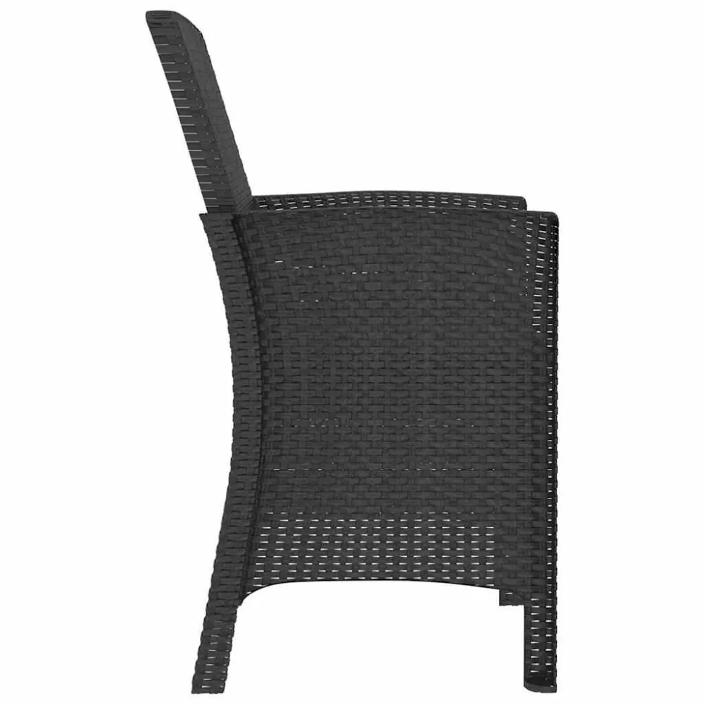 Design Esclusivo Sedia da Giardino con Cuscino Rattan PP Grafite