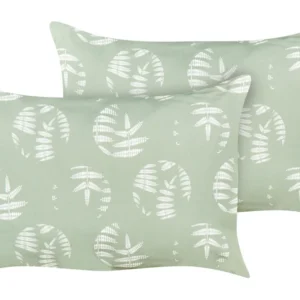Design Esclusivo Set di 2 cuscini da esterno tessuto verde 40 x 60 cm ALASSIO