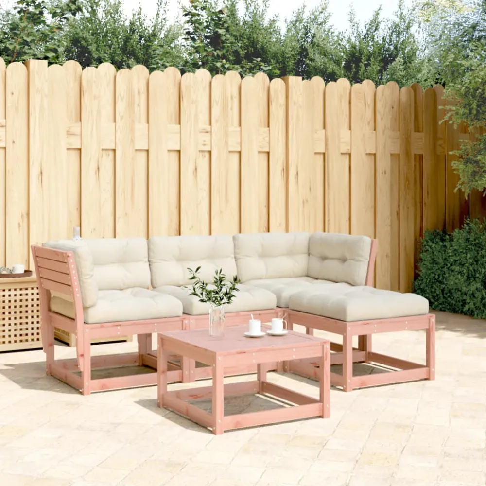 Design Esclusivo Set Divani Giardino 4 pz con Cuscini Legno Massello di Douglas