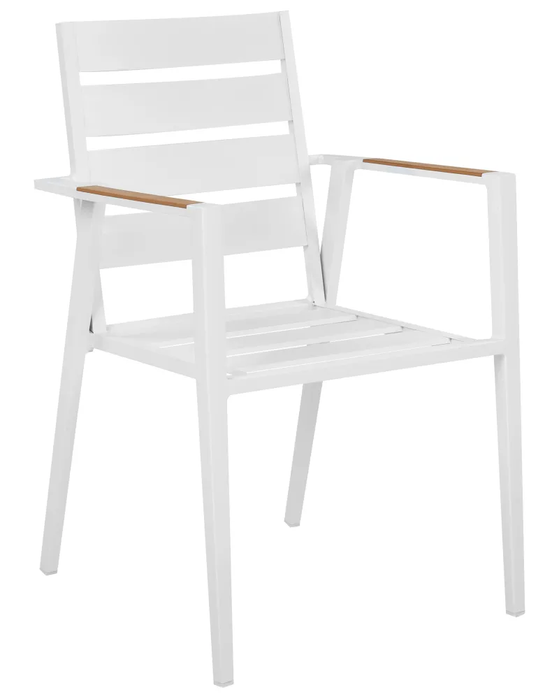 Design Esclusivo Set di 6 sedie da giardino con cuscini TAVIANO Metallo Grigio