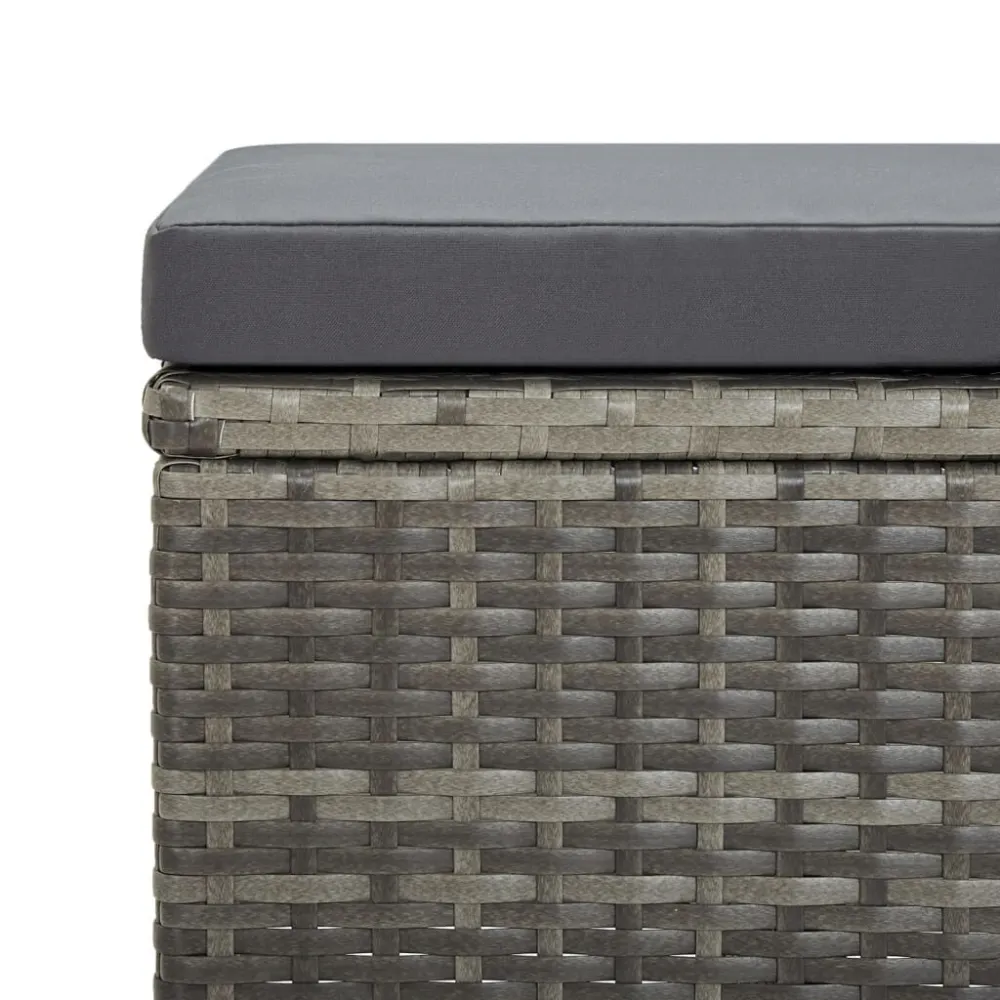 Design Esclusivo Sgabelli da Giardino 4 pz con Cuscini Polyrattan Grigio