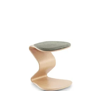 Design Esclusivo Sgabello NEST NATURE ridotto con cuscino piatto cocco grigio 1115_96_32044