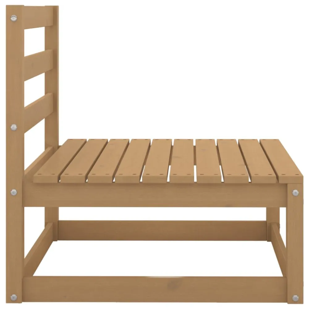 Divani Centrali Giardino con Cuscini Crema 2 pz Pino Massello Materiale Alluminio Anodizzato