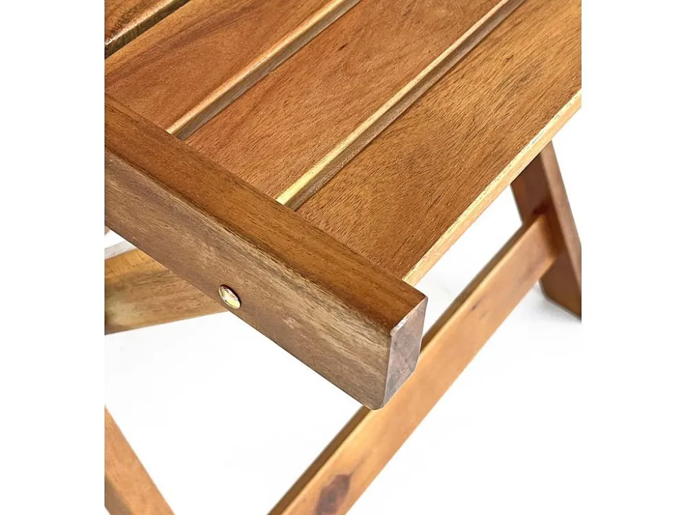 Estosa - Set tavolino e sedie da giardino pieghevoli legno con cuscini Genova Colori Vivaci