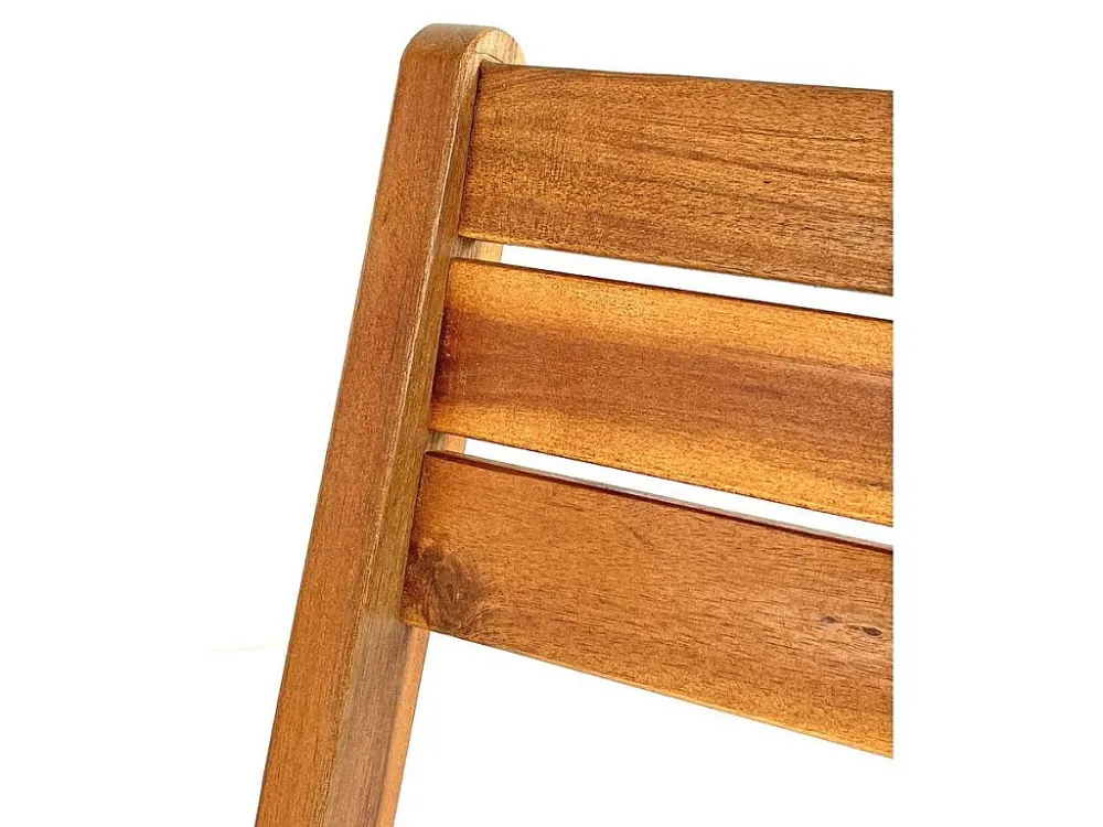 Estosa - Set tavolino e sedie da giardino pieghevoli legno con cuscini Genova Colori Vivaci