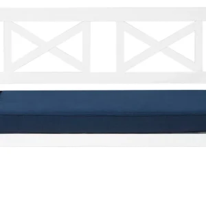 Garden Bench Cushion BALTIC Acacia Wood White con Cuscino Estraibile