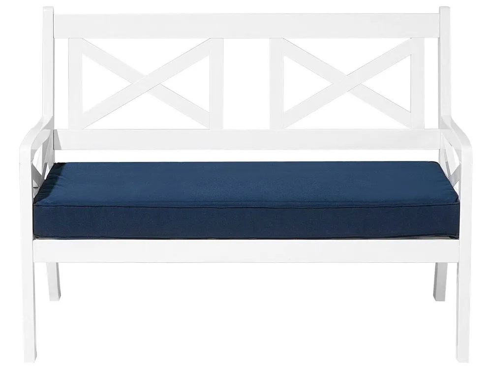 Garden Bench Cushion BALTIC Acacia Wood White con Cuscino Estraibile