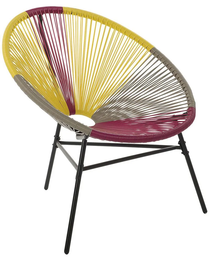 Garden Chair ACAPULCO PE Rattan Giallo sole | Pieghevole e Leggera