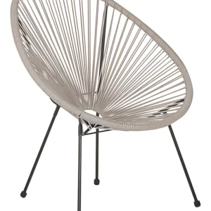 Garden Chair ACAPULCO II PE Rattan Light Grey per Giardino e Spiaggia