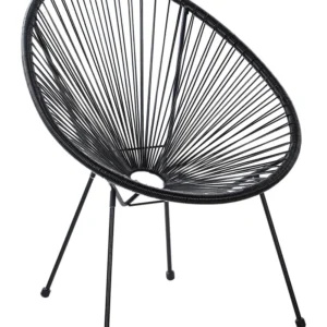 Garden Chair ACAPULCO II PE Rattan Nero notte