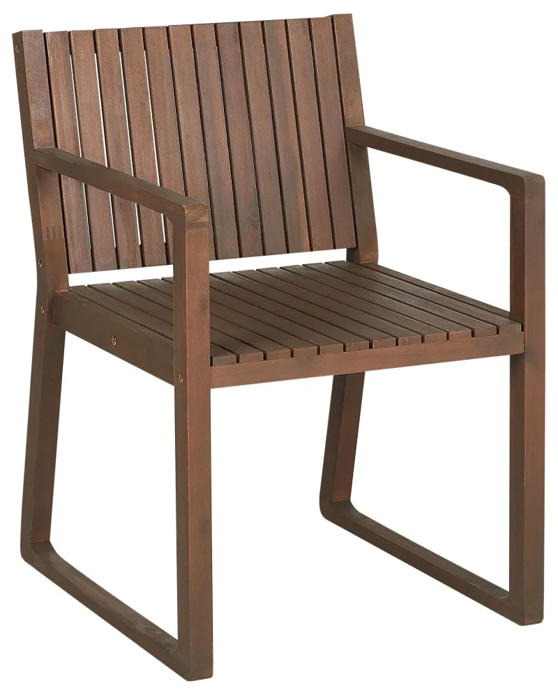 Garden Chair SASSARI Acacia Wood Dark Wood - Impermeabile e UV Resistente