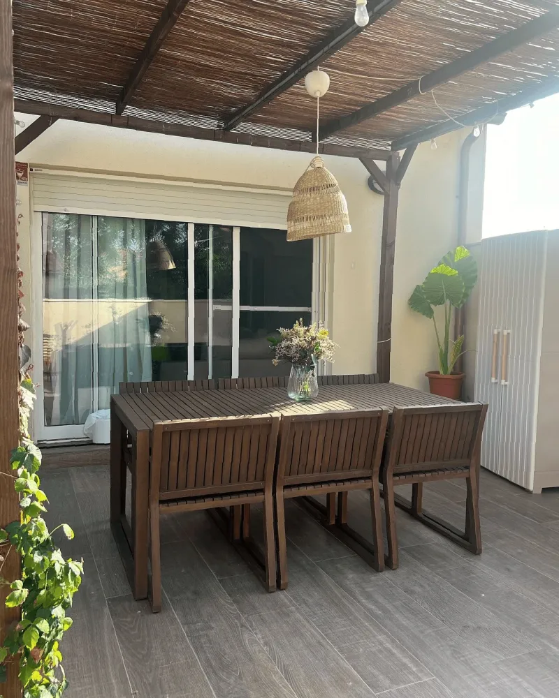 Garden Chair SASSARI Acacia Wood Dark Wood - Impermeabile e UV Resistente