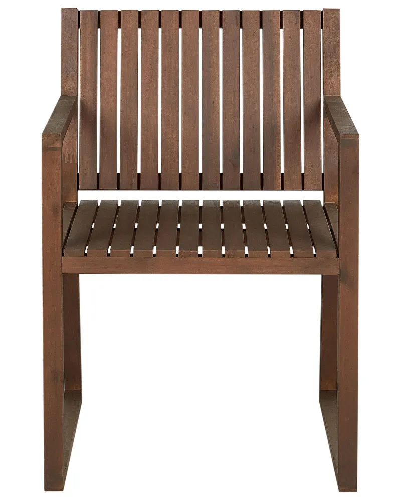 Garden Chair SASSARI Acacia Wood Dark Wood - Impermeabile e UV Resistente