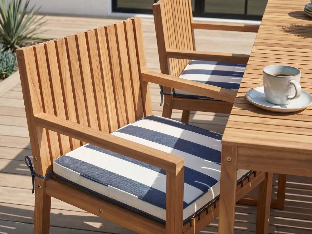 Garden Chair SASSARI II Navy Blue Easy Storage