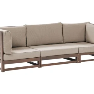 Garden Sofa TRANI FSC® Certificato Acacia Wood Dark Wood 3 Seater con Portabicchiere Integrato