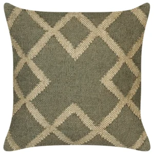 Jute Cushion 45 x 45 cm Green and Nocciola GOPI