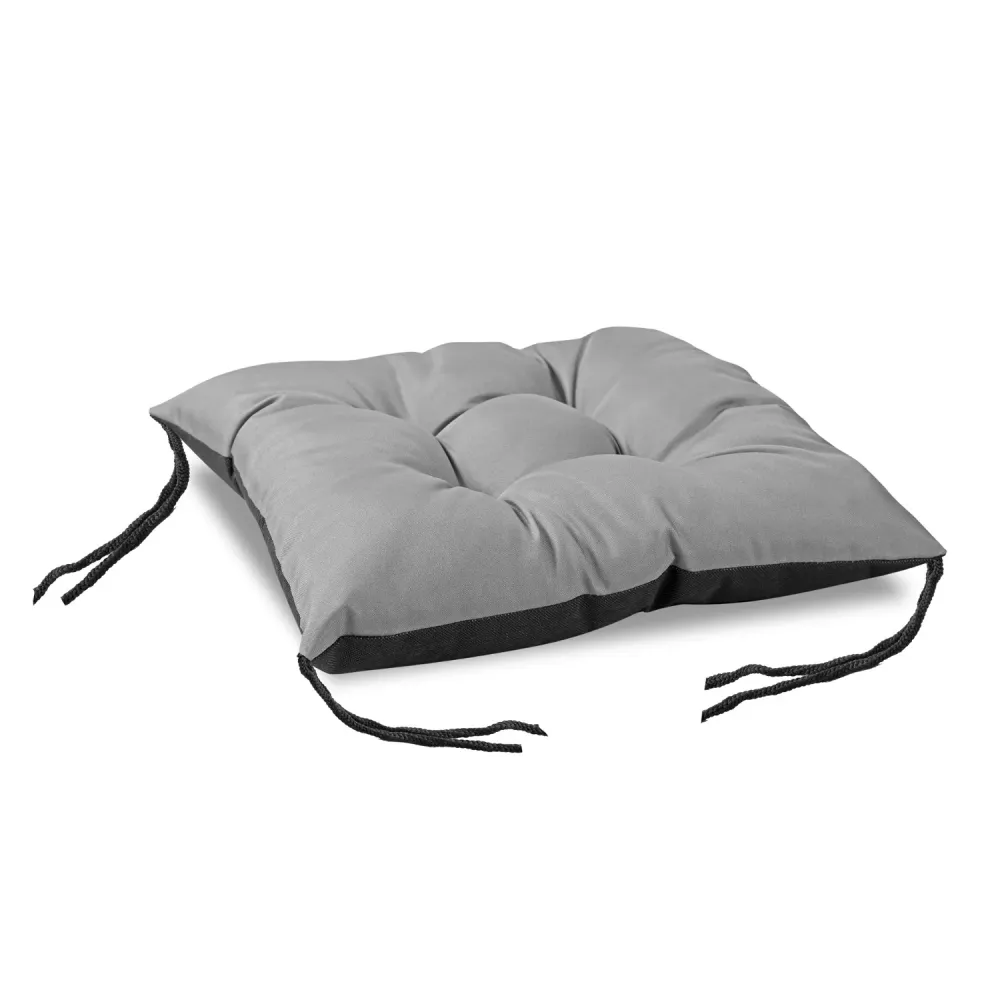 KingGarden Garden Chair Cushion Strings Sit Cushion Antiacqua Gray 42 x 42 cm - Impermeabile e UV Resistente