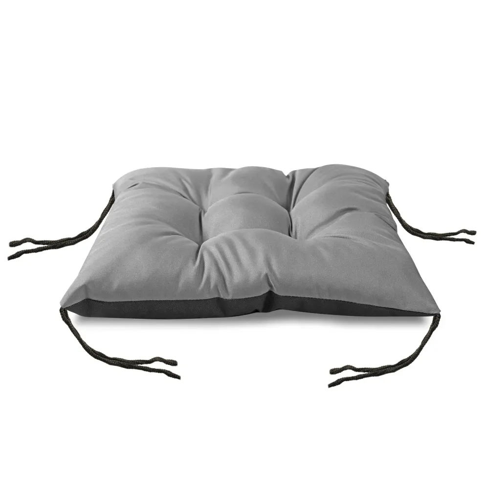 KingGarden Garden Chair Cushion Strings Sit Cushion Antiacqua Gray 42 x 42 cm - Impermeabile e UV Resistente