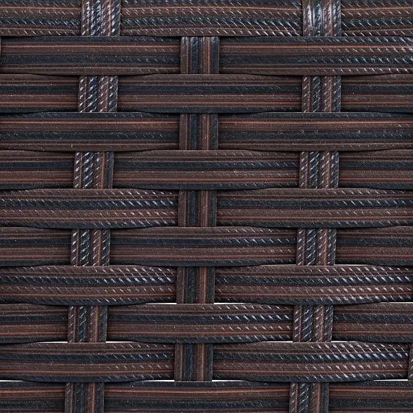 Mendler Halden panca da giardino polyrattan panca marrone screziato cuscini crema 52037 con Rivestimento Tessuto