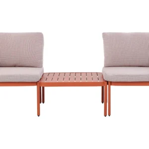 Panca Dondolo Lounge Set TERRACINA Aluminium Orange 2 Seater