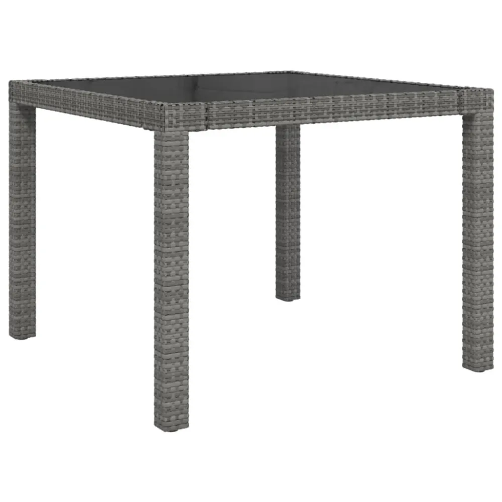 Panca Dondolo Mobili da Giardino 3 pz con Cuscini Polyrattan Nero e Grigio