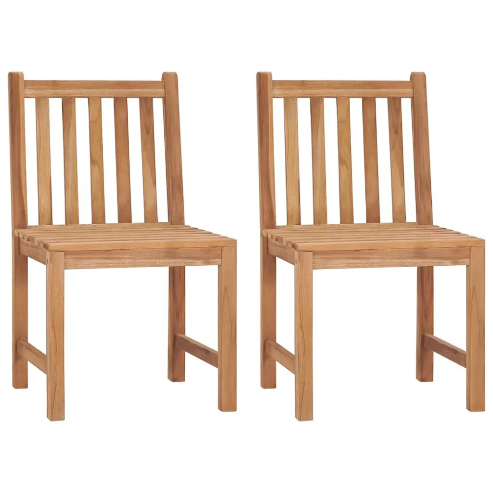 Panca Dondolo Sedie da Giardino 2 pz con Cuscini Legno Massello di Teak