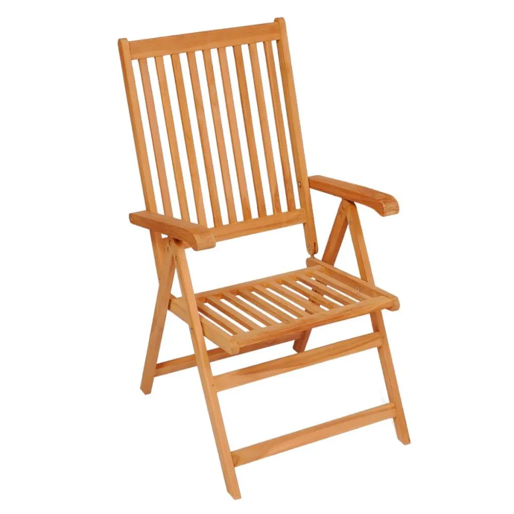 Panca Dondolo Sedie da Giardino 2 pz con Cuscini Blu Massello di Teak