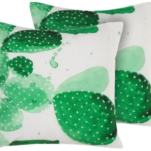 Panca Dondolo Set di 2 cuscini da esterno verdi 45 x 45 cm OSTINA