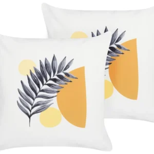Panca Dondolo Set di 2 cuscini per esterni bianco 45 x 45 cm VIOZENE