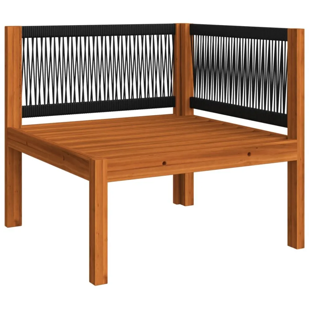 Panca Dondolo Set Divani da Giardino 8 pz con Cuscini Crema Massello Acacia