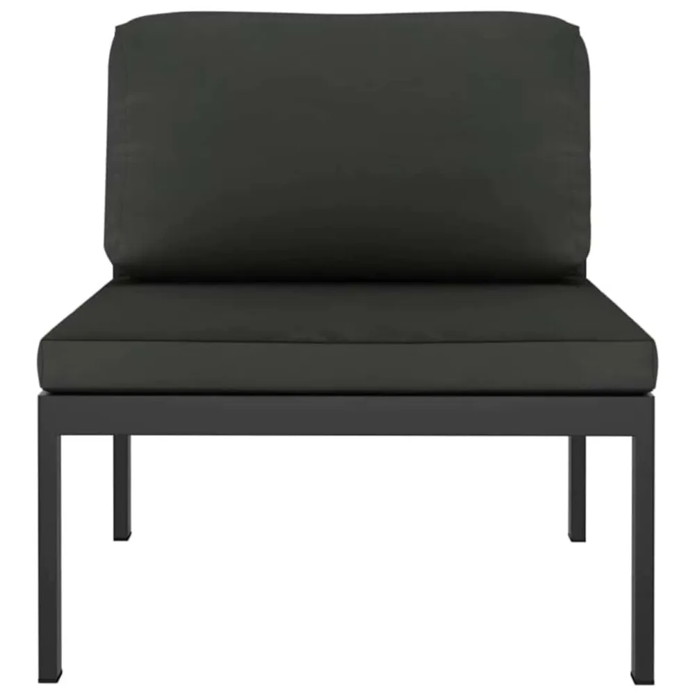 Panca Dondolo Set Divani da Giardino 8 pz con Cuscini Alluminio Antracite