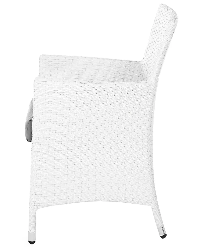 Panca Dondolo Set di 2 sedie da giardino con cuscini ITALY Bianco
