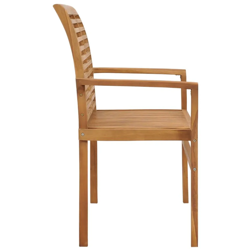 Panca da Giardino e Cuscino Bianco Crema 112 cm Legno di Teak | Pieghevole e Leggera