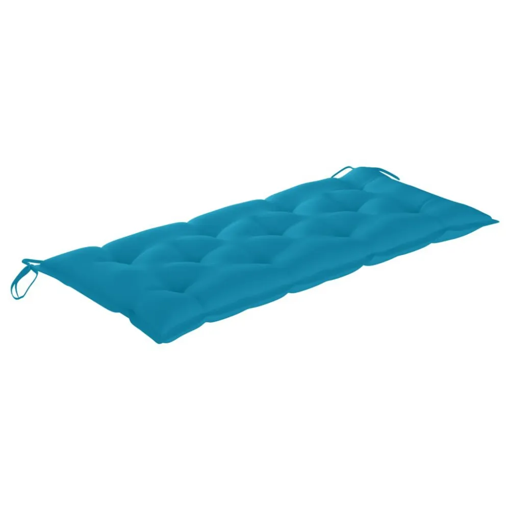 Panchina da Giardino con Cuscino 120 cm Bambù con Sistema di Montaggio Rapido
