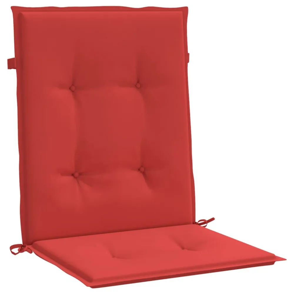 Poltrona Dondolo Cuscini per Sedia da Giardino 6 pz Rossi 100x50x3 cm Tessuto